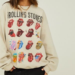 NWT L/XL Altar’d State Rolling Stones Oversized Sweatshirt